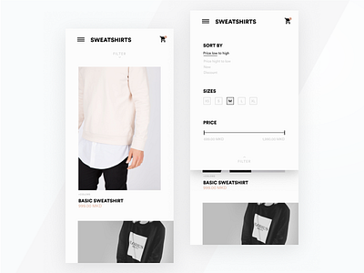 Dropdown filter clothes daily ui fashion app filter minimal store ui ux