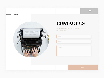 Contact contact daily ui form minimal ui ux