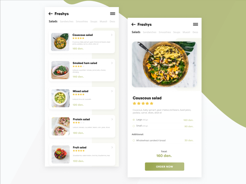 Food delivery app by Angela Zafirovska on Dribbble