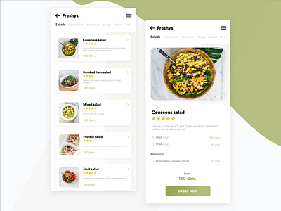 Food delivery app cards daily ui delivery food menu navigation order prices rating ui ux