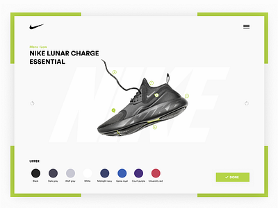 Nike - Customize custom customize daily ui minimal nike shoe ui