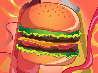 Vector-Food- Ham adobe illustrator brazil design food hamburguer illustration vector