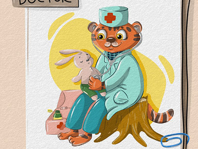 children's illustration "doctor" branding character childrens illustration graphic design illustration