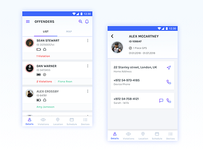 Probation Officers App Design