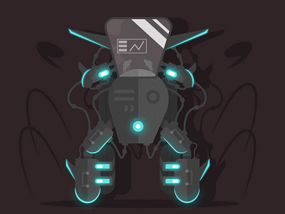 Robot ai blu futur grey illustration robot transform vector