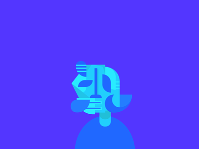 Smiling 2 2018 blu character cubism design illustration rect rond