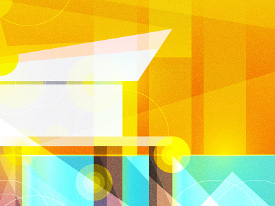 Malibu 2018 abstract blu cubism flight illustration malibu rayure sea yellow