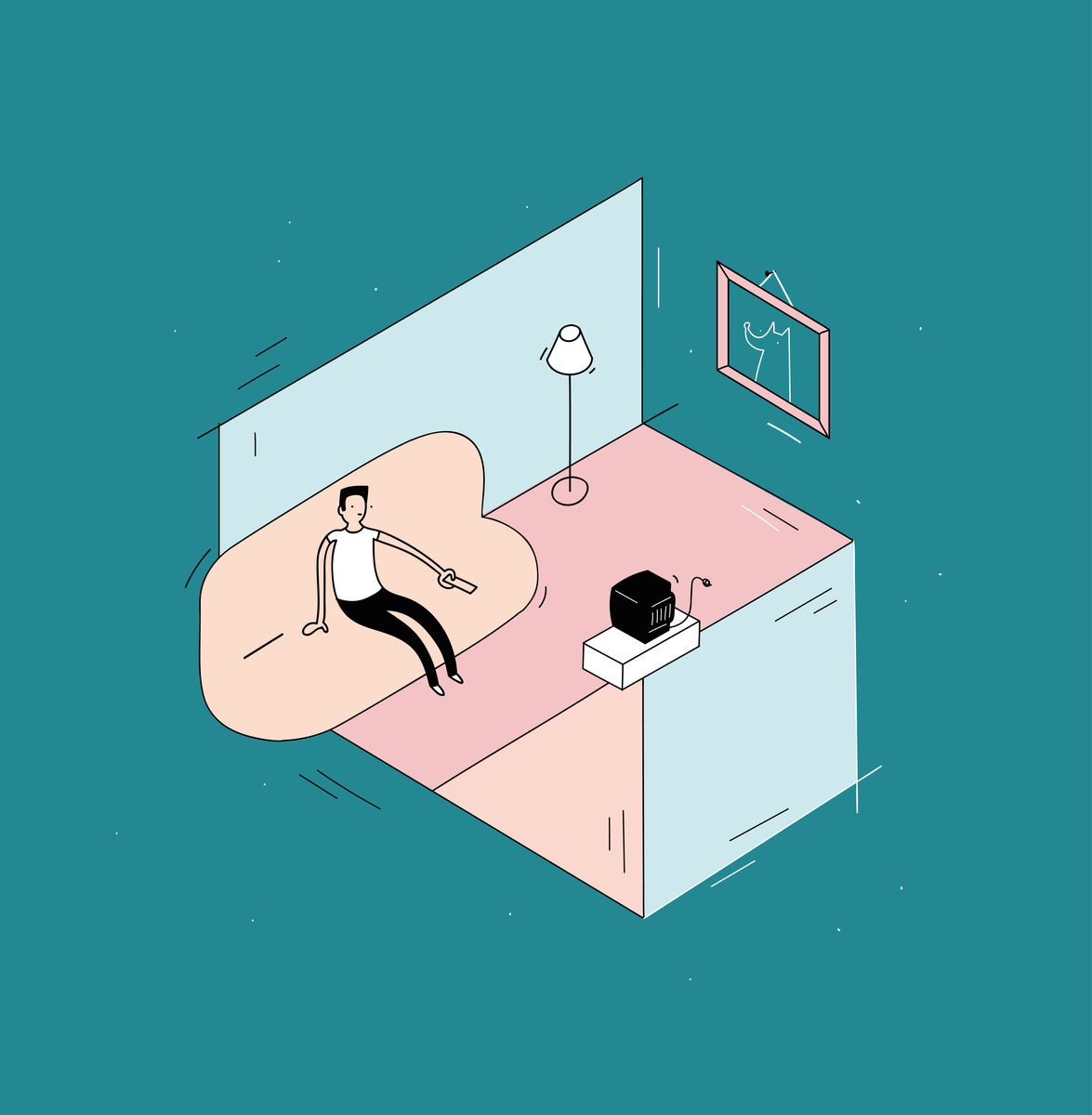 Watching TV by Natalia Spivak on Dribbble