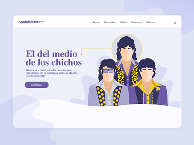 The Chichos characters chichos illustration landing music page people spain