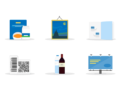 Recognition icons artworks augmented billboard bottle cereal content illustration labels milk moodstocks print reality