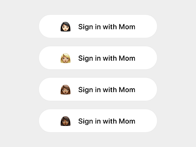 👩 Sign In With Mom app apple button buttons form interface product design prototype sign in ux