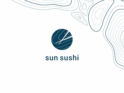 logo for sushi bar / sun sushi design graphic design logo sushi