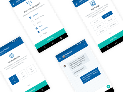 HealthChat Android app android app chat clean design dribbble interface mobile ui ux vector.