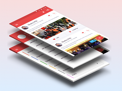 ANCE UI/UX Design android app button clean design dribbble event gradient icon ios ui ux