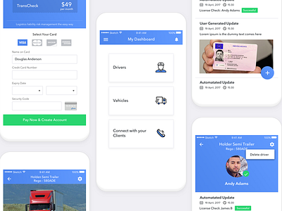 Transcheck iOS app app design app development dribbble ios logistics