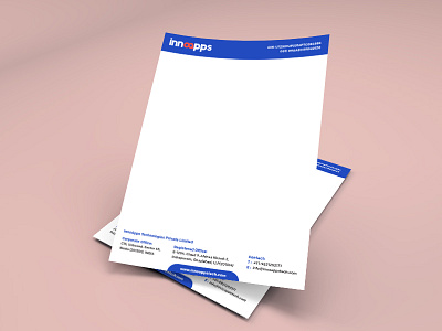 letterhead design for IAT blue branding design iat identity letterhead tech typography visual