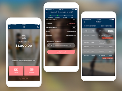 Billi Payment Transfer App app billi design interface mobile payment process ui ux wallet