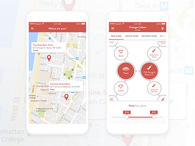 Sammi food ordering app ui app design filters food location map matching order payment price range ui