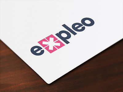 Expleo logo branding concept design font gift logo pink simple wrap