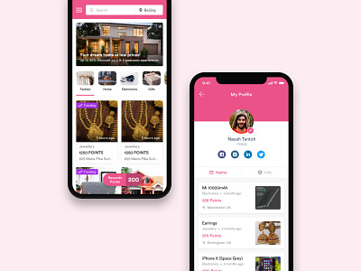 Shopping App-( Buyer & Seller) app branding clean design dribbble home interface ios profile design screen shopping app ui ux