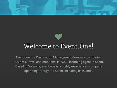 welcome shot corporative events responsive web design