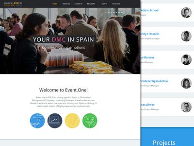 Event.One website corporative responsive view web design