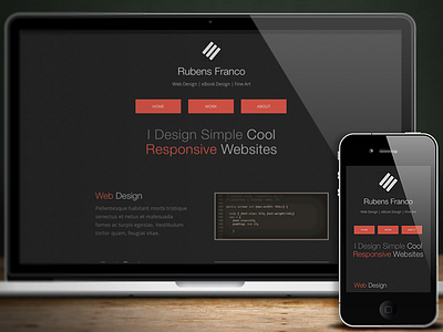 Responsive Shot iphone macbook pro portfolio responsive web design web design