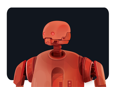 K-2SO character design droid illustration robot rogue one star wars vector