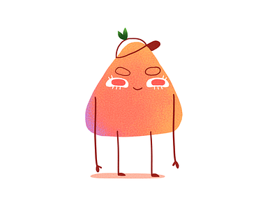 Dream big 🍑 character design effects face geometric grain oprimism peach shape triangle