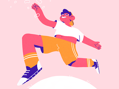 Aim High ⭐️ design dream fourplus illustration running sport studioart summer sun team