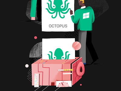 Accessible to everyone avocode character flat illustration integration logo octopus product texture tool ui windows