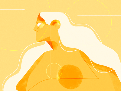 Gold ✨ character design flat girl illustration