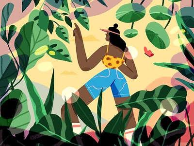 Get lost 🌱 exploring flat illustration nature product product illustration