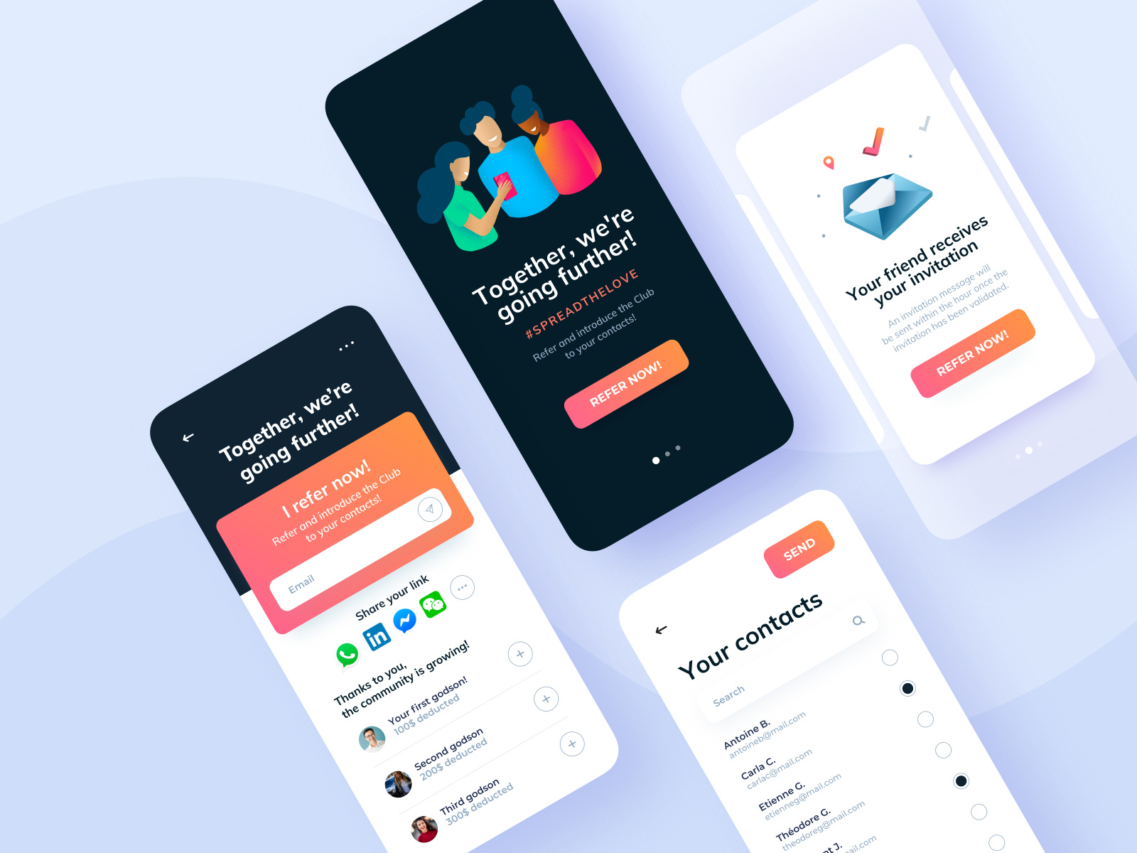 Mobile App - Referral by Alexandra Prévert on Dribbble