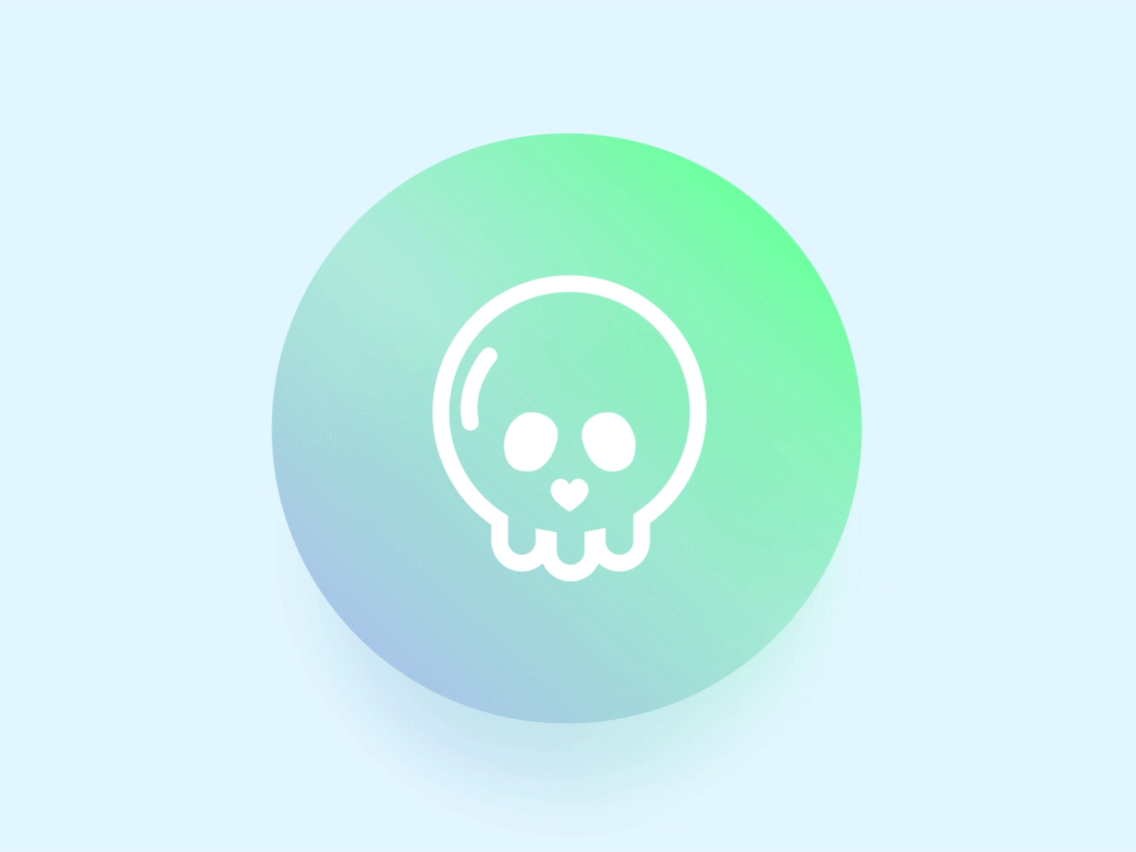 Skull Moon - UI icon animation animation blue button game design gif gradient green icon iconanimation microinteraction moon morphing night purple skull ui uidesign