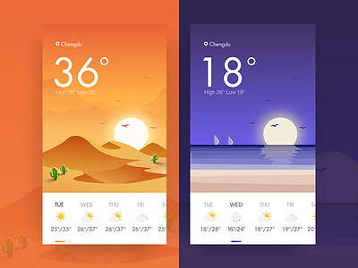 Weather by ViaLee on Dribbble