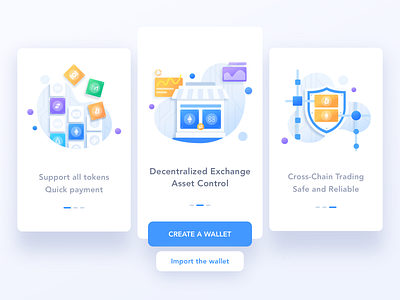 Guide Page 002 blockchain blue design guidepage hiwow illustration ui wallet