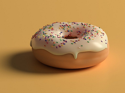 Sprinkle donut 3d blender3d blender3dart