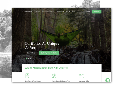 Nest Wealth - Website Redesign digital fintech redesign robo advisor update website