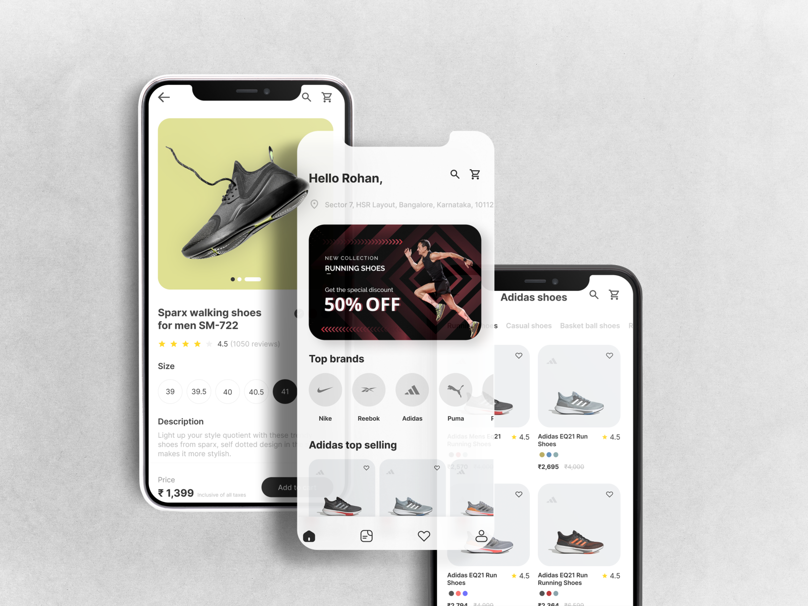 Shoes mobile app- UI Design by Anju tanwar on Dribbble