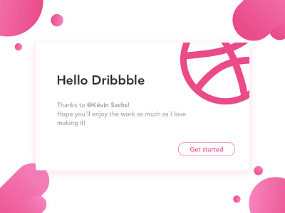 Hello Dribbble debut first shot gradient shapes ui design