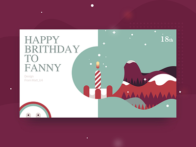 Happy Brithday To Fanny brithday，dribbble invite，illustration，christmas