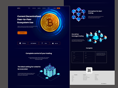 Crypto Landing Page app design full landing page logo ui ux