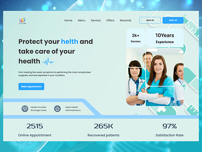 Doctor design landing page.