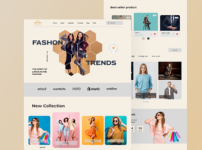 Fashion Online Shopping Landing Page app design full landing page landing page ui ux