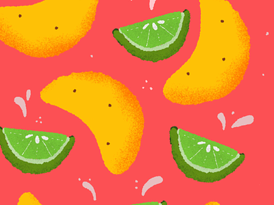 Empanadas! empanada illustrations lemon pattern procreate