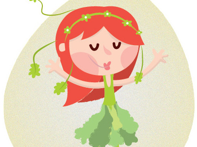 Señorita Cilantro character cute illustration kawaii textures vector