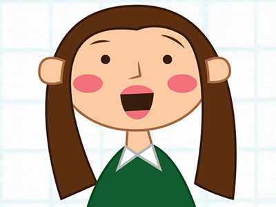 Character design character design children girl happy illustration student vector