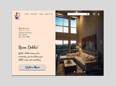 Room Dekho! graphic design ui