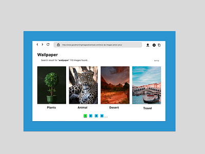 Wallpaper WebPage graphic design ui